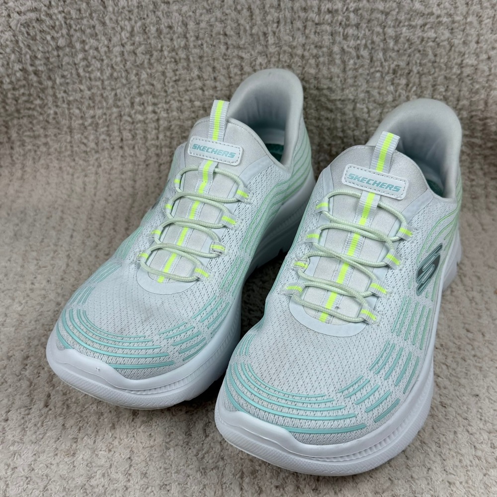 Skechers Slip-ins‎ Summits Diamond Dream White Mint Green 150610 WMLT Womens 8